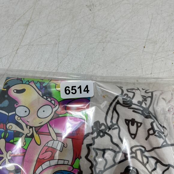 Nickelodeon Shirt Mens Medium Custom Made Rugrats Rocko Stimpy Bi-Polar Splat - Picture 9 of 10